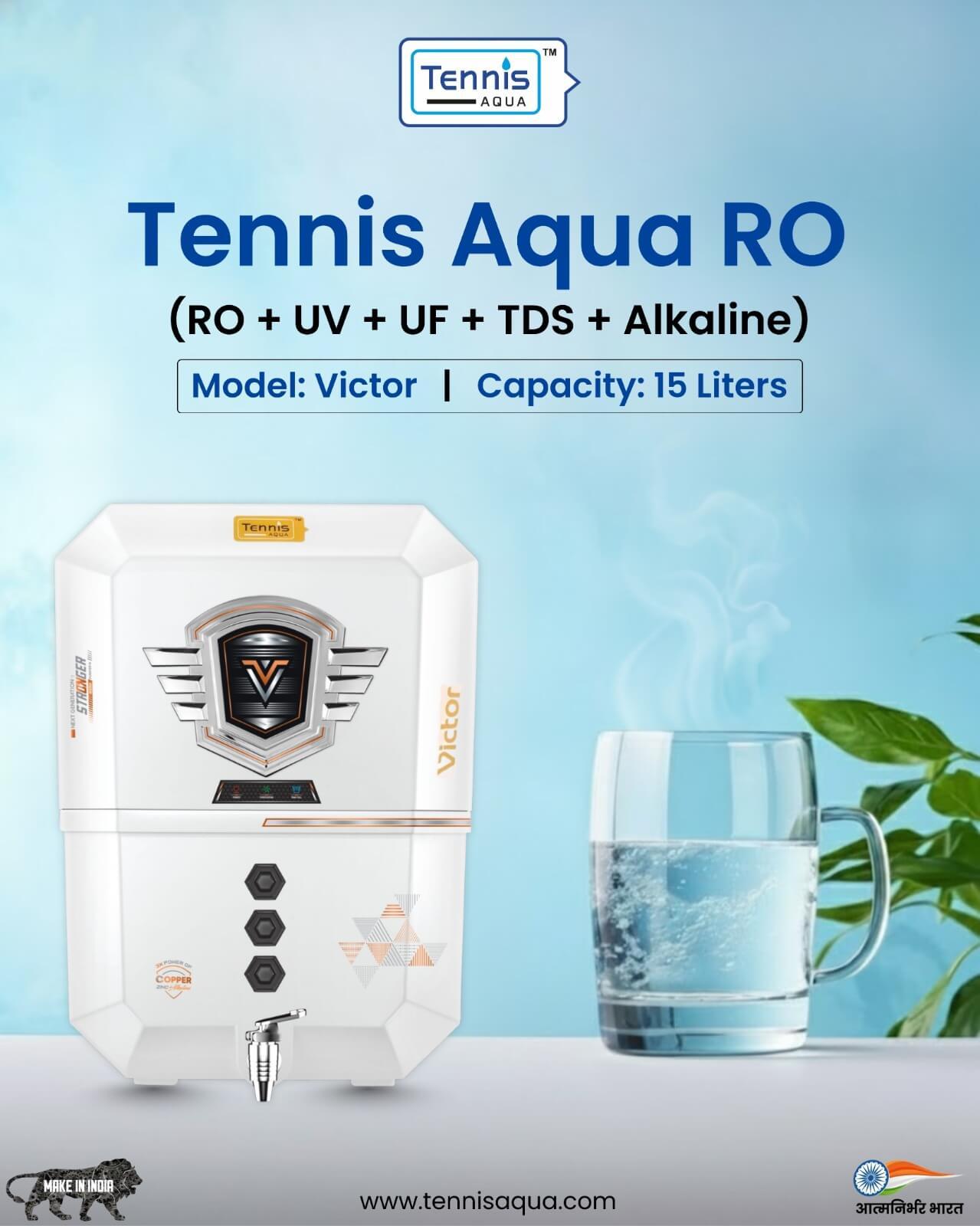 Tennis Aqua - Victor Model RO Water Purifier - RO+UV+UF+TDS+Mineral